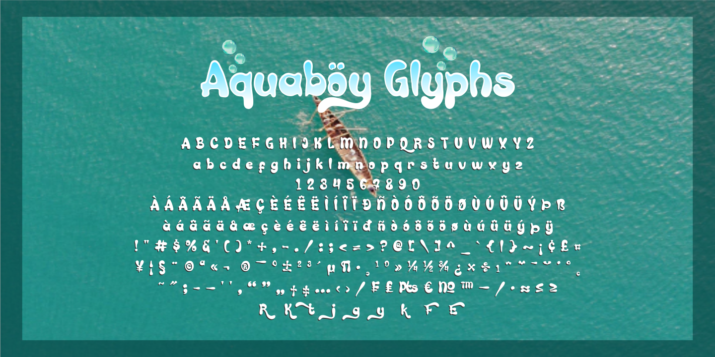 Aquaboy Regular Font preview